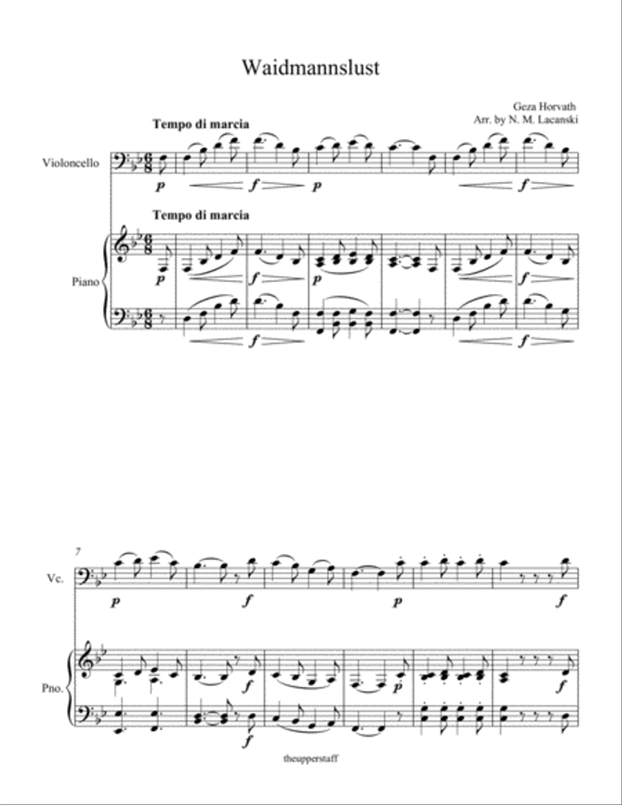 Waidmannslust Piano scores gallery preview page 1