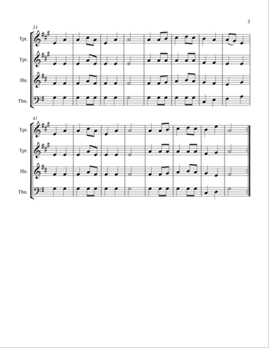Now Is Born This Divine Christ-Child Brass Ensemble scores gallery preview page 3