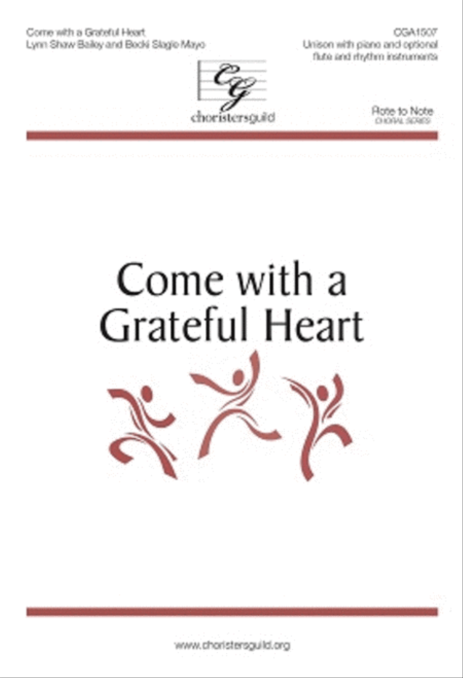 Come with a Grateful Heart Unison Choir scores gallery preview page 1