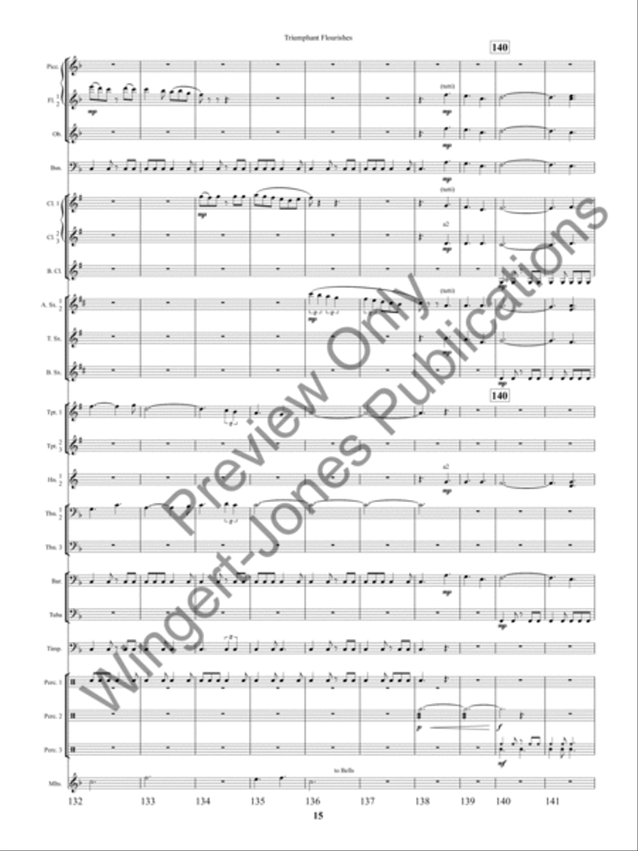 Triumphant Flourishes Concert Band scores gallery preview page 18