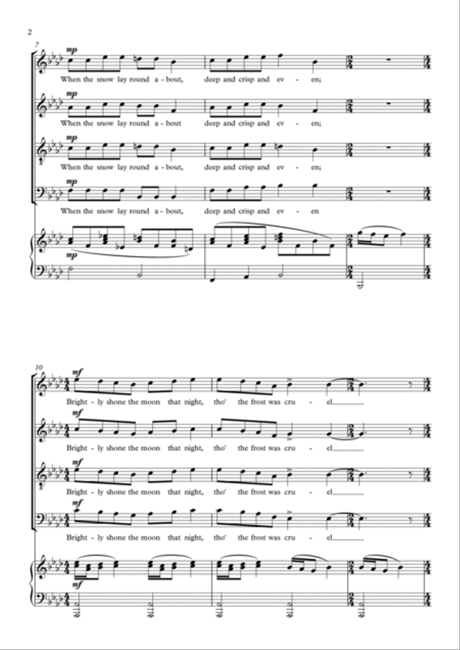 Good King Wenceslas - A new musical setting 4-Part scores gallery preview page 2