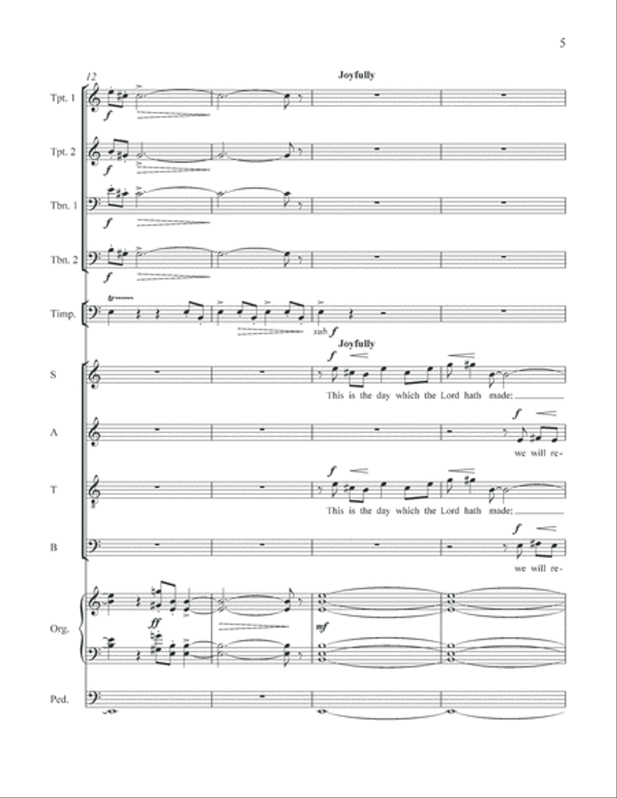 An Easter Introit (Full Score) Choir scores gallery preview page 6