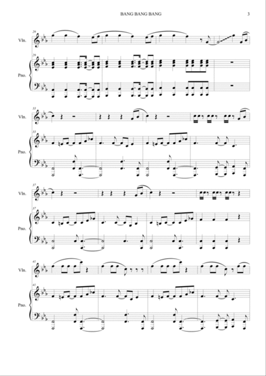 Bang Bang Bang Bang Bang Bang Violin Solo scores gallery preview page 3