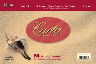 Book cover for Carta Manuscript Paper No. 14 - Children's