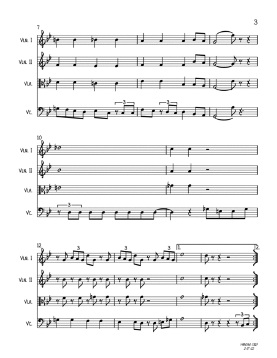 You're A Mean One, Mr. Grinch String Quartet scores gallery preview page 3