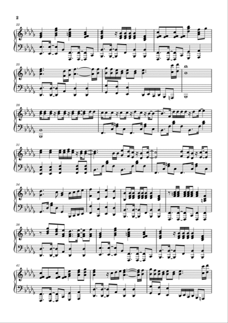 The Call Piano Solo scores gallery preview page 2