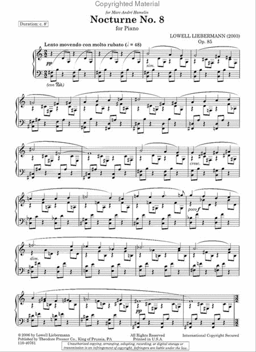 Nocturne No. 8 Chamber Music scores gallery preview page 2