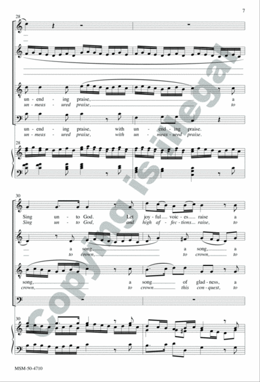 Sing unto God from Judas Maccabaeus 4-Part scores gallery preview page 7