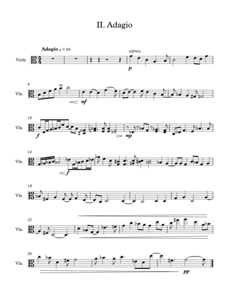 String Quartet in C Major Viola