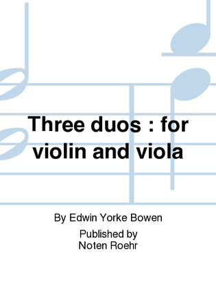 Book cover for Three duos
