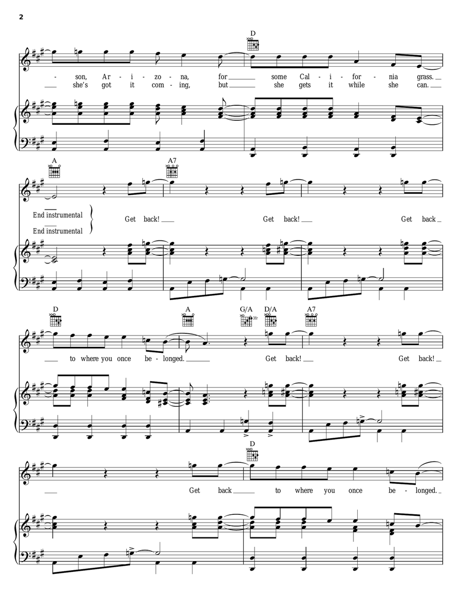 Get Back Acoustic Guitar scores gallery preview page 2