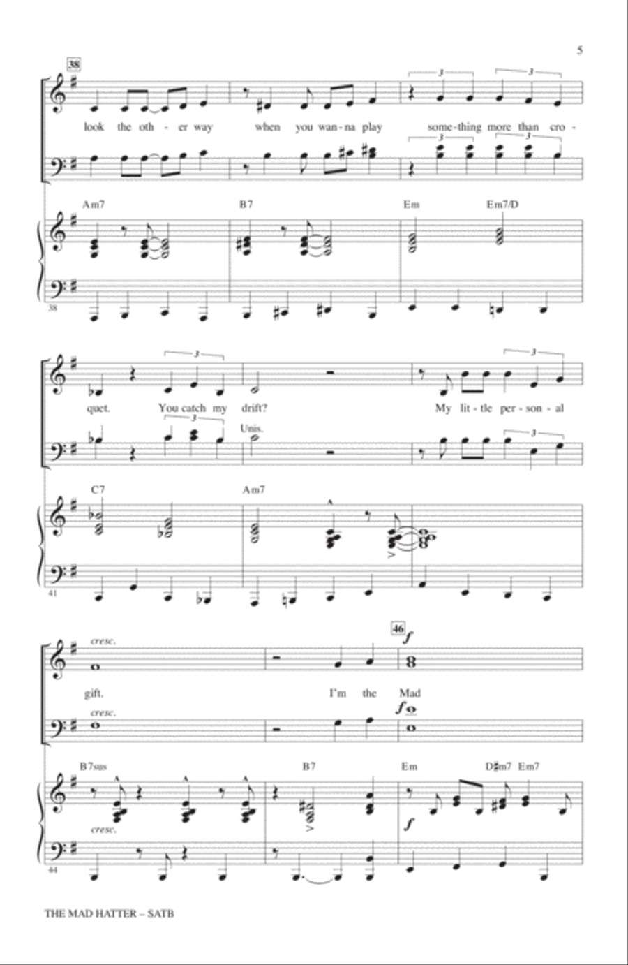The Mad Hatter The Mad Hatter 4-Part scores gallery preview page 4