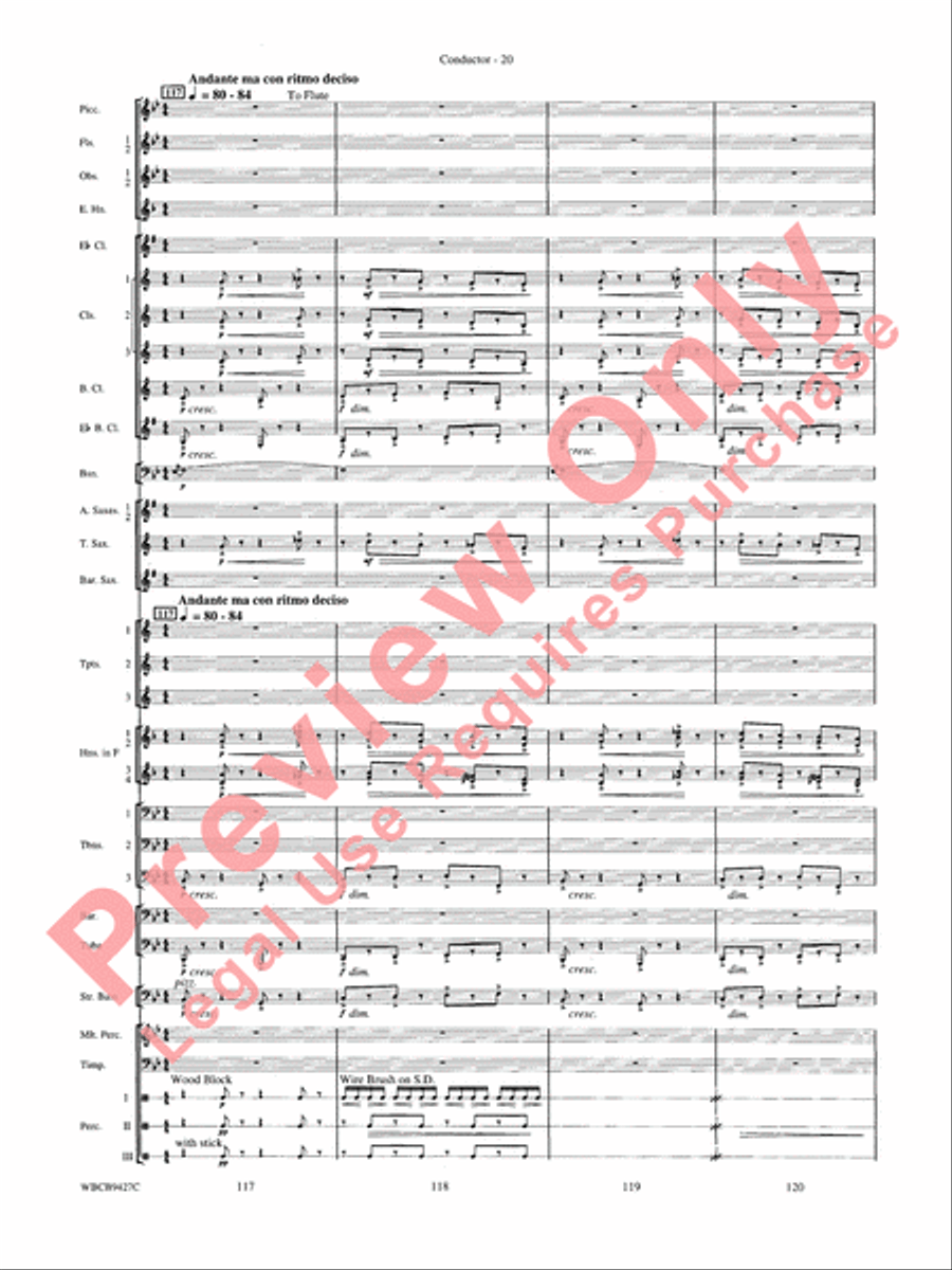 An American in Paris Concert Band scores gallery preview page 22