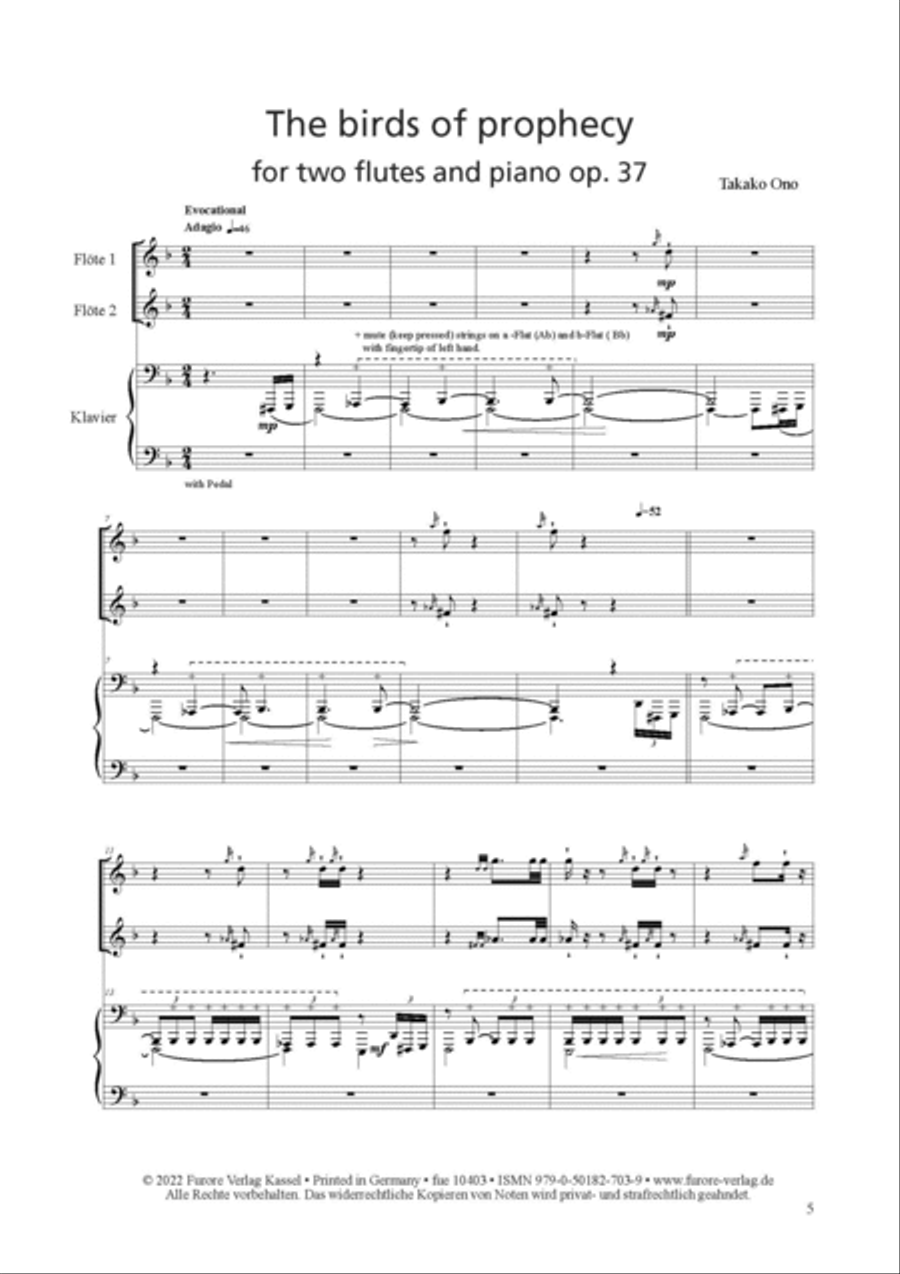 The birds of prophecy The birds of prophecy Flute Duet scores gallery preview page 2