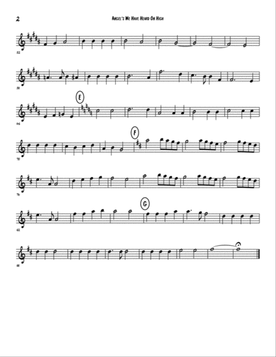 Angels We Have Heard On High Sax Quartet Saxophone Quartet scores gallery preview page 4
