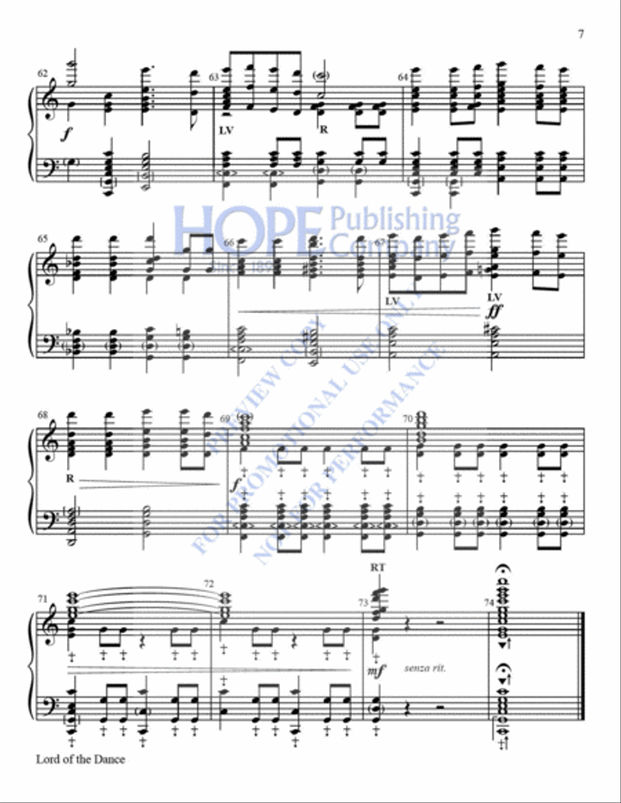 Lord of the Dance Lord of the Dance 5-Octaves scores gallery preview page 8