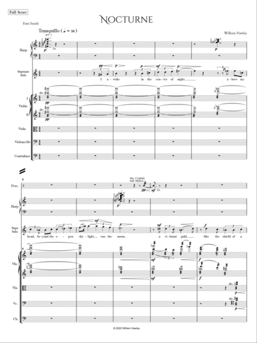 Nocturne (Full Score) - Score Only Full Orchestra scores gallery preview page 5