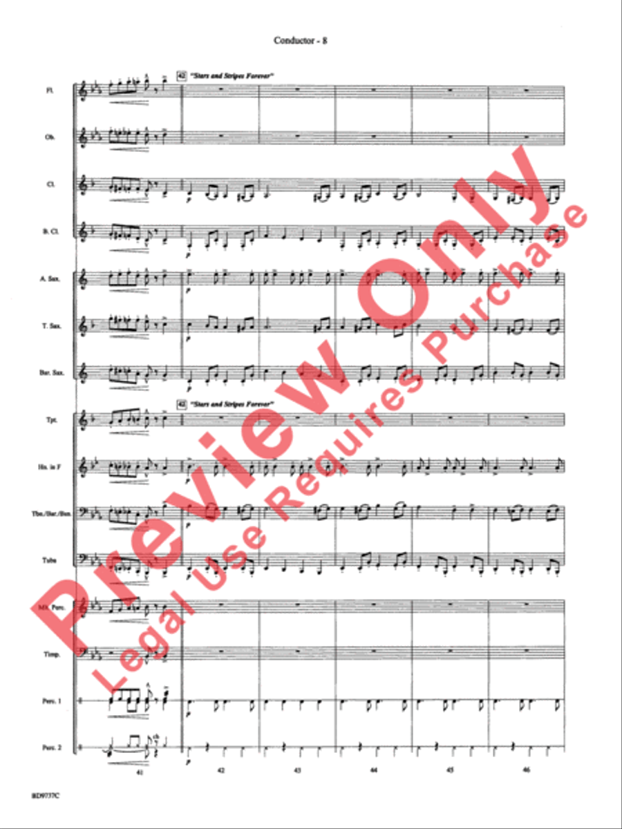 Sousa - The March King Sousa - The March King Concert Band scores gallery preview page 10