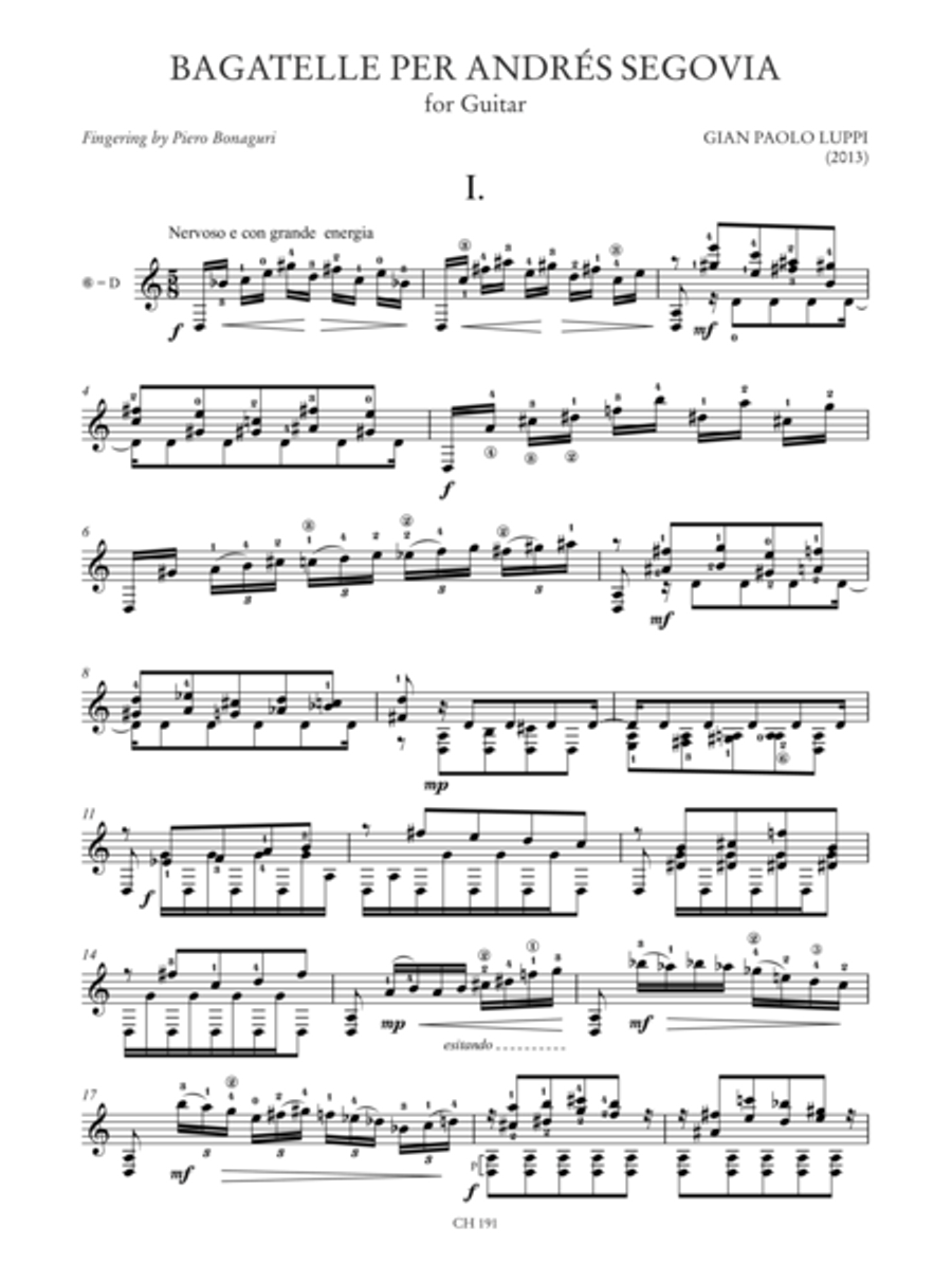 Homenaje a Segovia. An Anthology of Contemporary Music for Guitar (Anzaghi, Cappelli, F. Luppi, G. Luppi, Reghezza, Spazzoli, Tagliamacco, Ugoletti) Acoustic Guitar scores gallery preview page 5