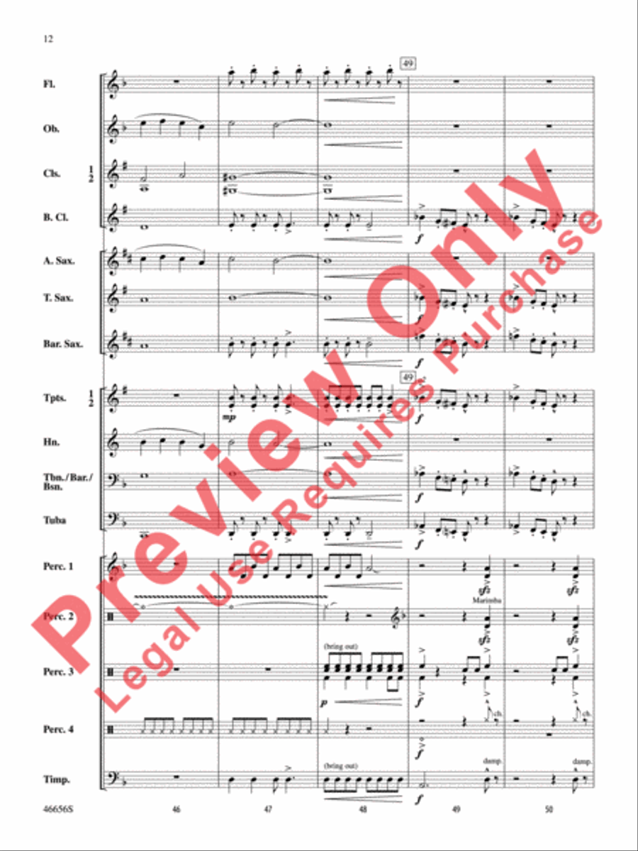 Cha'La Concert Band scores gallery preview page 13