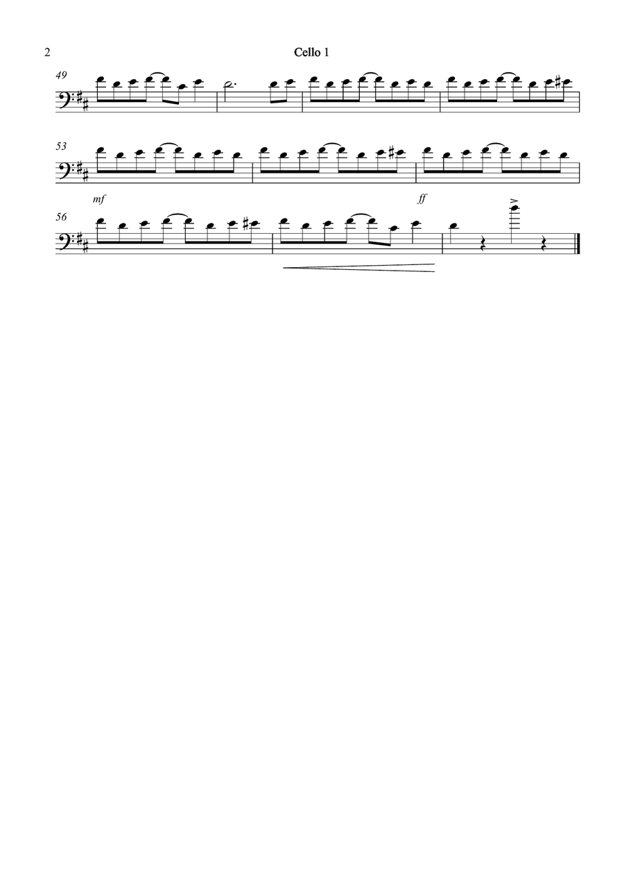 The Entertainer for Cello Quartet Cello Solo scores gallery preview page 4