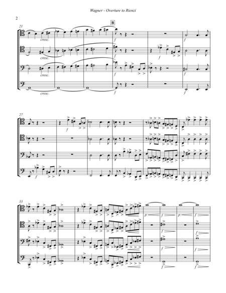 Overture to Rienzi for 4-part Trombone Choir image number null