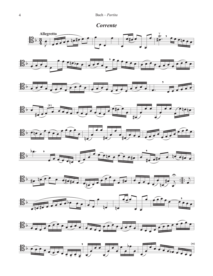 Partita BWV 1013 for Trombone Alone Trombone Solo scores gallery preview page 4