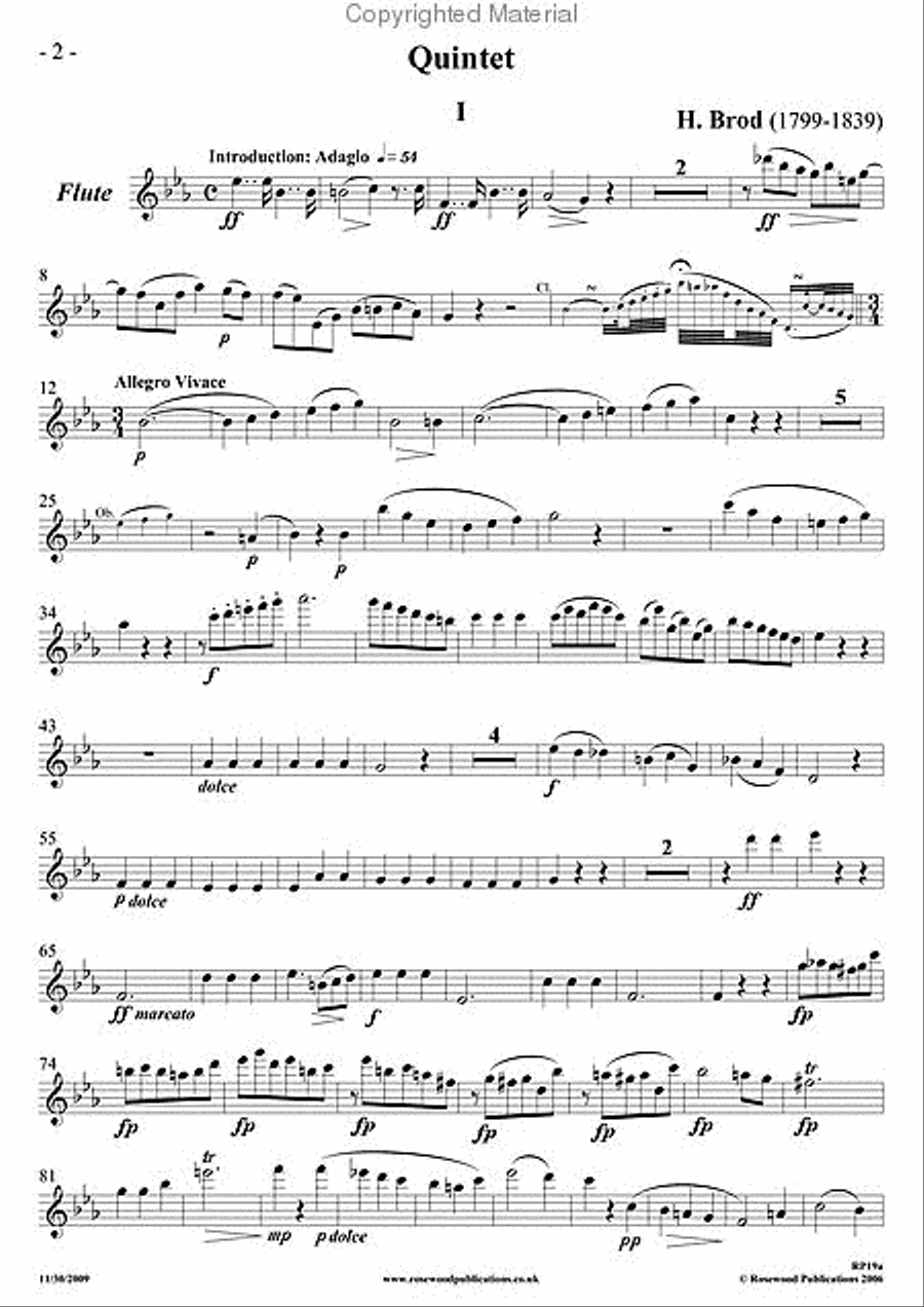 Wind Quintet, Op. 2, No. 1 Woodwind Quintet scores gallery preview page 3