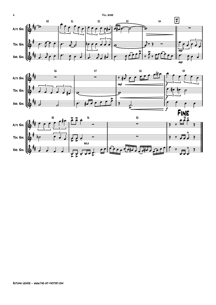Besame Mucho (Kiss Me Much) Woodwind Trio scores gallery preview page 4