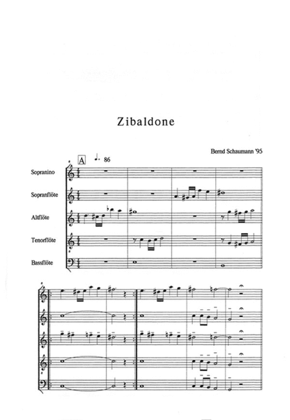Zibaldone für Blockflötenorchester/ensemble (1995)