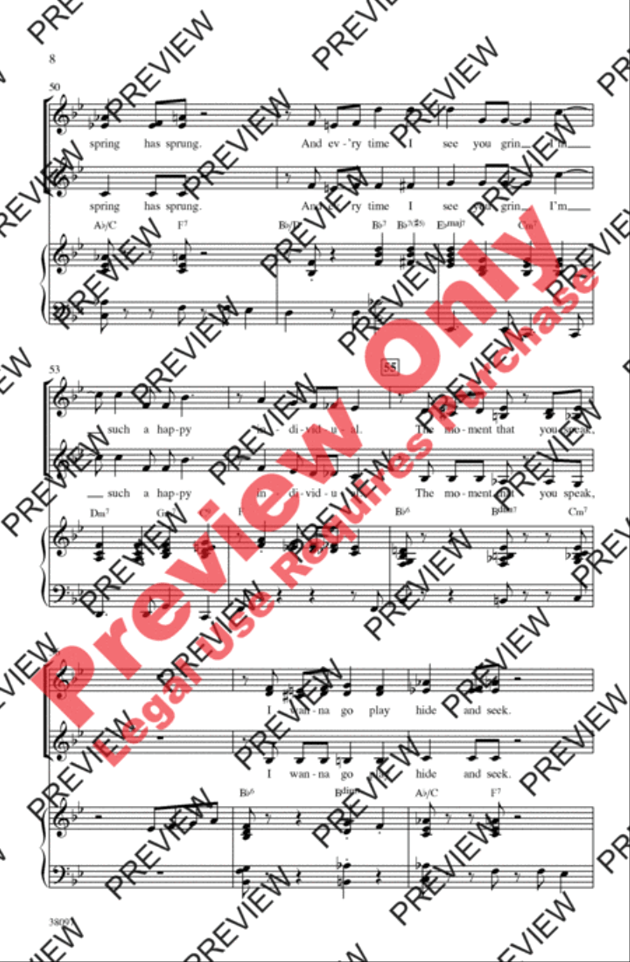 You Make Me Feel So Young Women's Choir scores gallery preview page 8