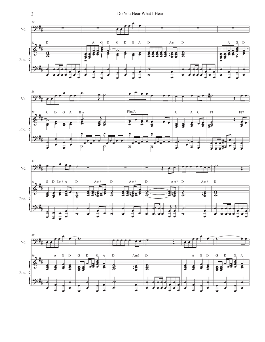 Do You Hear What I Hear Piano scores gallery preview page 2
