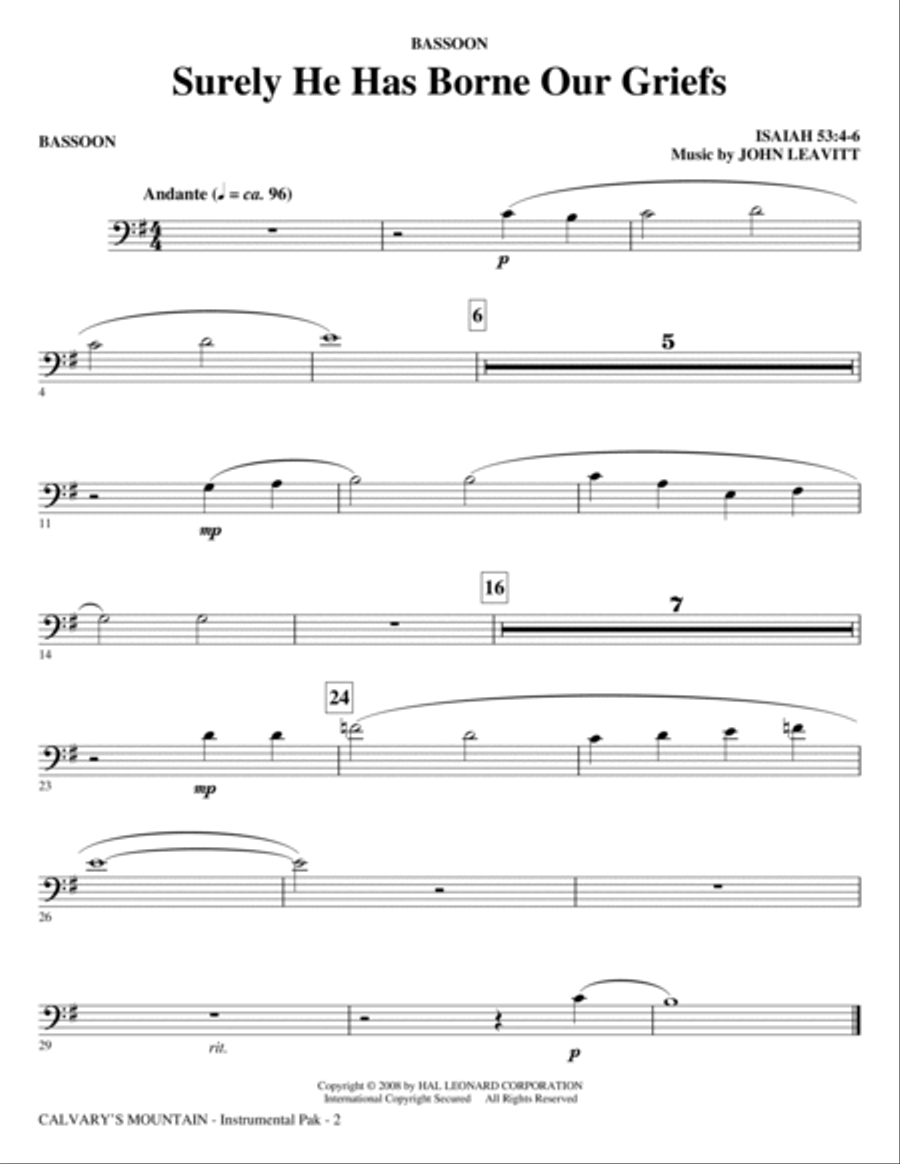 Calvary's Mountain - Bassoon Choir scores gallery preview page 2