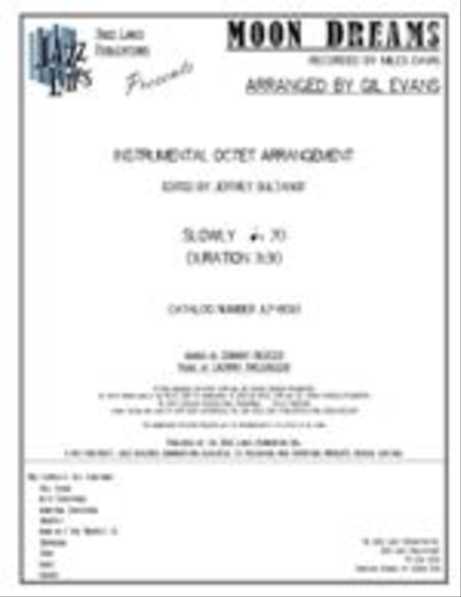 Moon Dreams [Octet] Jazz Ensemble scores gallery preview page 1