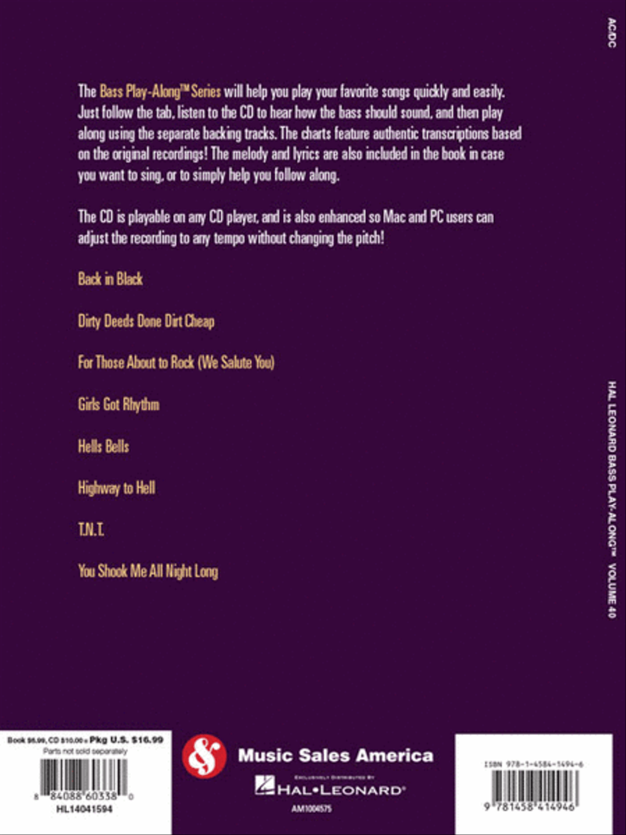 AC/DC AC/DC Bass Guitar Tablature scores gallery preview page 6