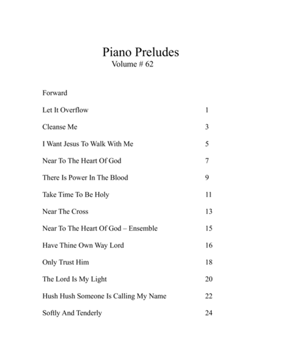 Piano Preludes Volume #62 image number null