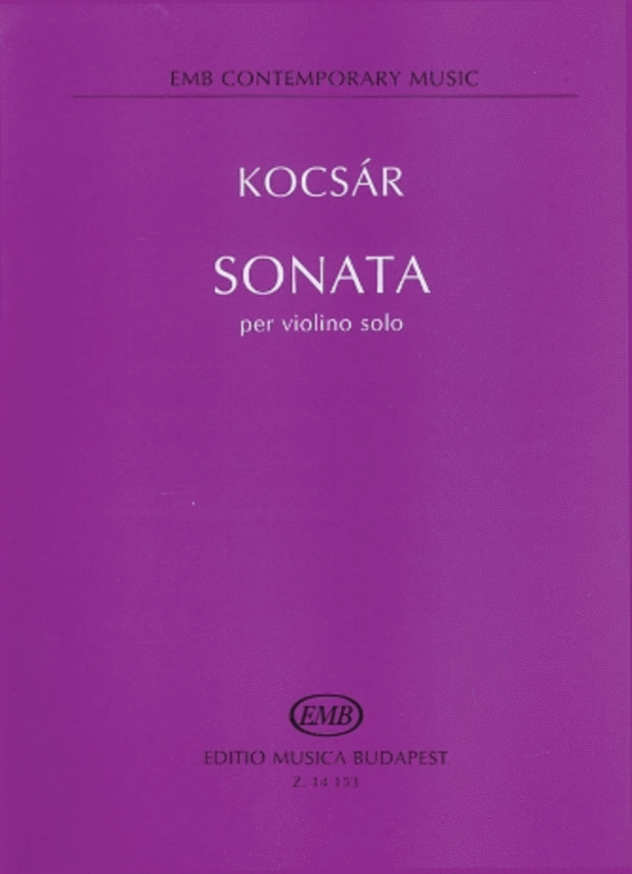 Miklos Kocsar - Sonata for Violin Violin Solo scores gallery preview page 1