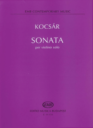 Book cover for Miklos Kocsar - Sonata for Violin