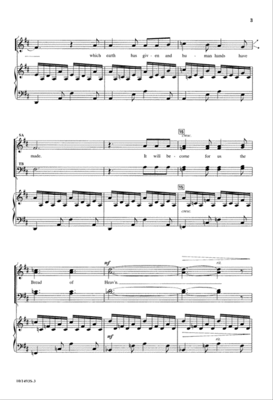 Blessed Are You, Lord, God of All Creation 4-Part scores gallery preview page 3