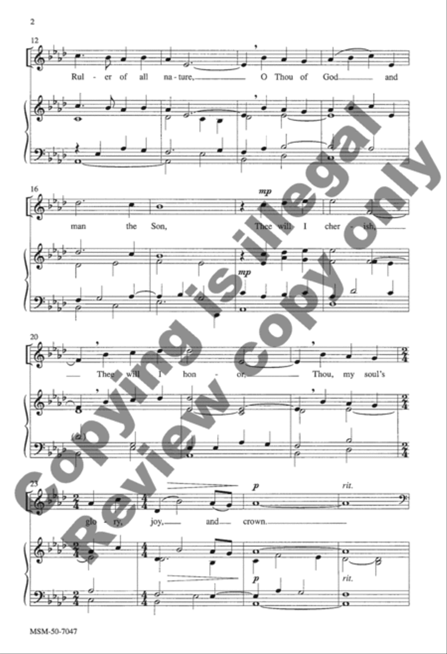 Fairest Lord Jesus Fairest Lord Jesus 4-Part scores gallery preview page 4
