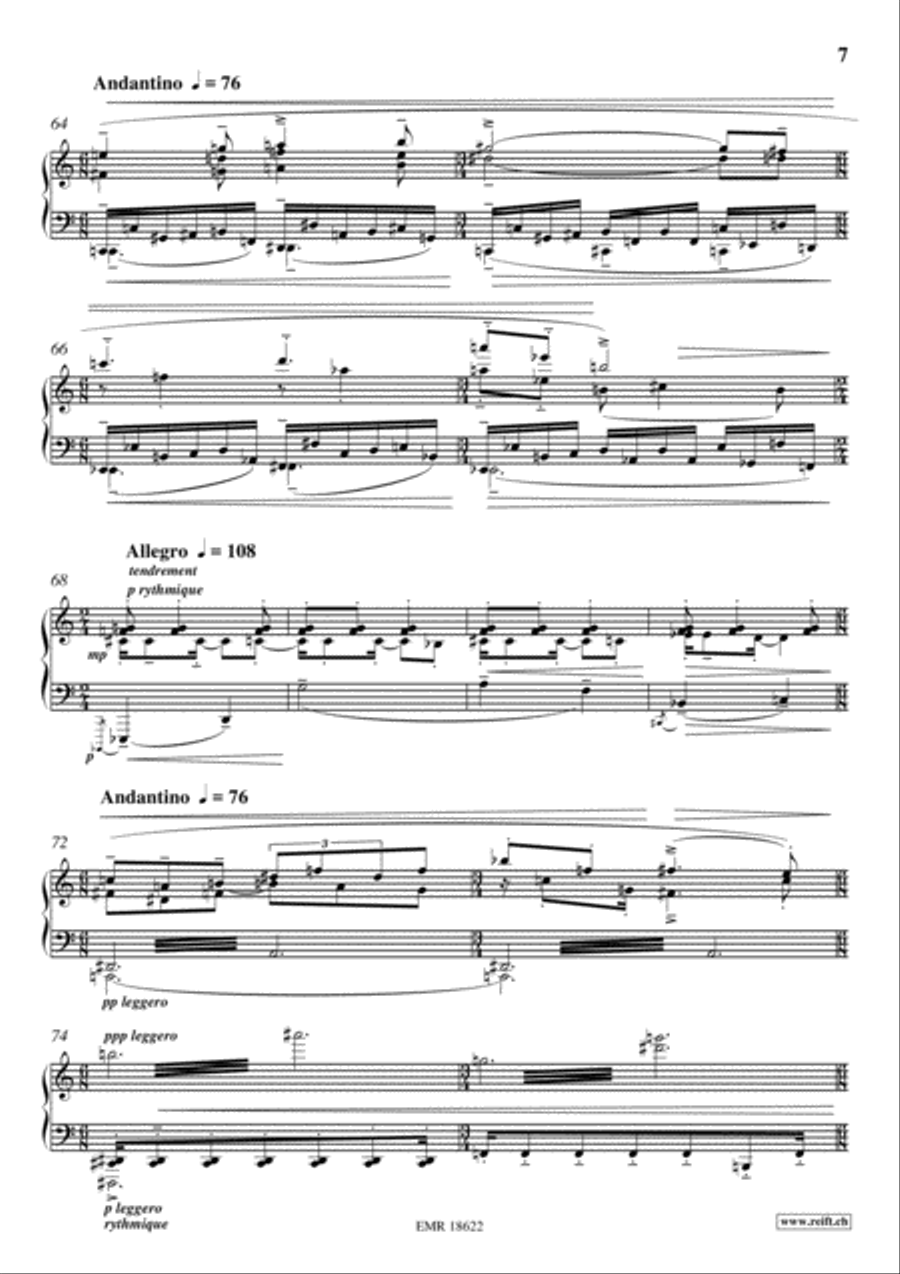 Eaux-Fortes No. 4 Piano Solo scores gallery preview page 7