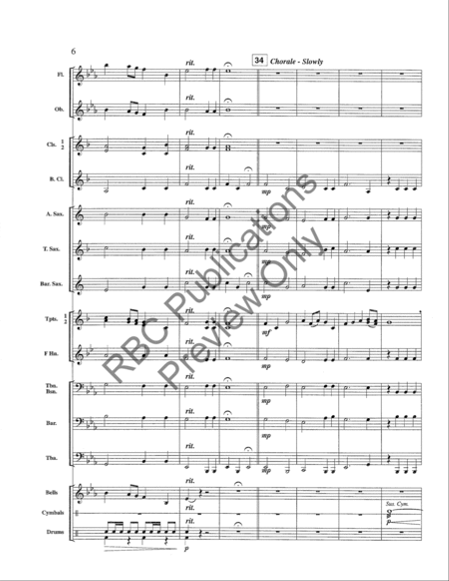 Fanfare And Chorale Fanfare And Chorale Concert Band scores gallery preview page 9