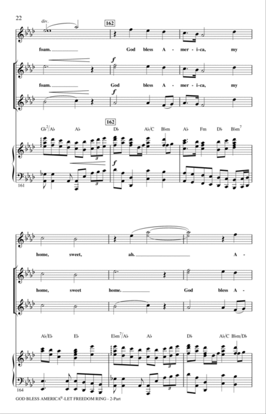 God Bless America (Let Freedom Ring) (Medley) 2-Part scores gallery preview page 21