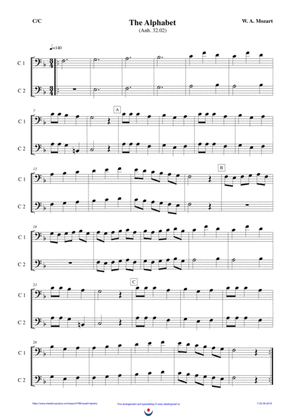 The Alphabet (easy brass duet Nb. 7 - C/C)