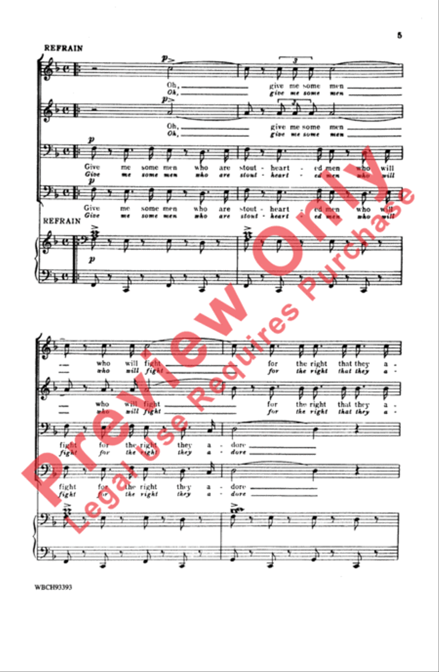 Stouthearted Men Men's Choir scores gallery preview page 5