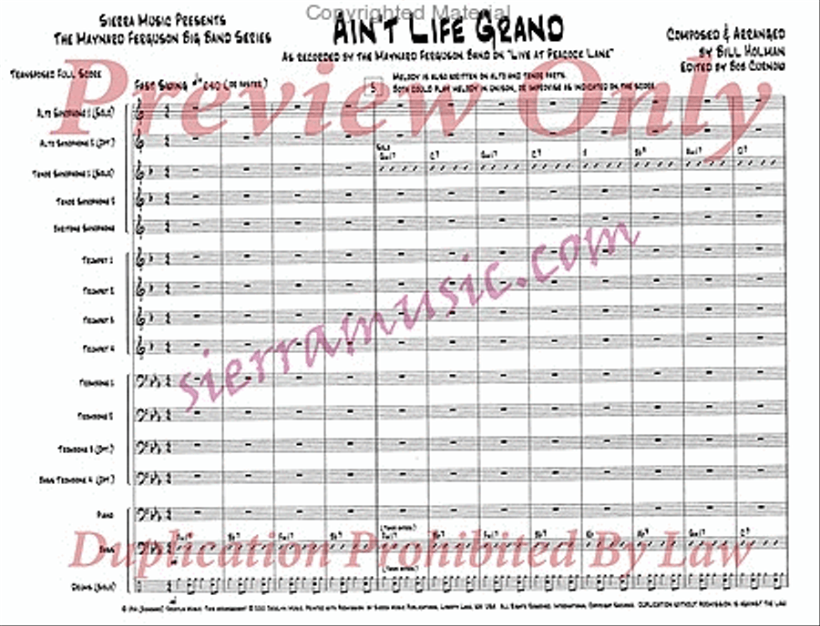 Ain't Life Grand Ain't Life Grand Big Band scores gallery preview page 2