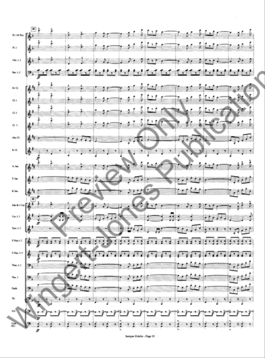 Semper Fidelis Concert Band scores gallery preview page 17