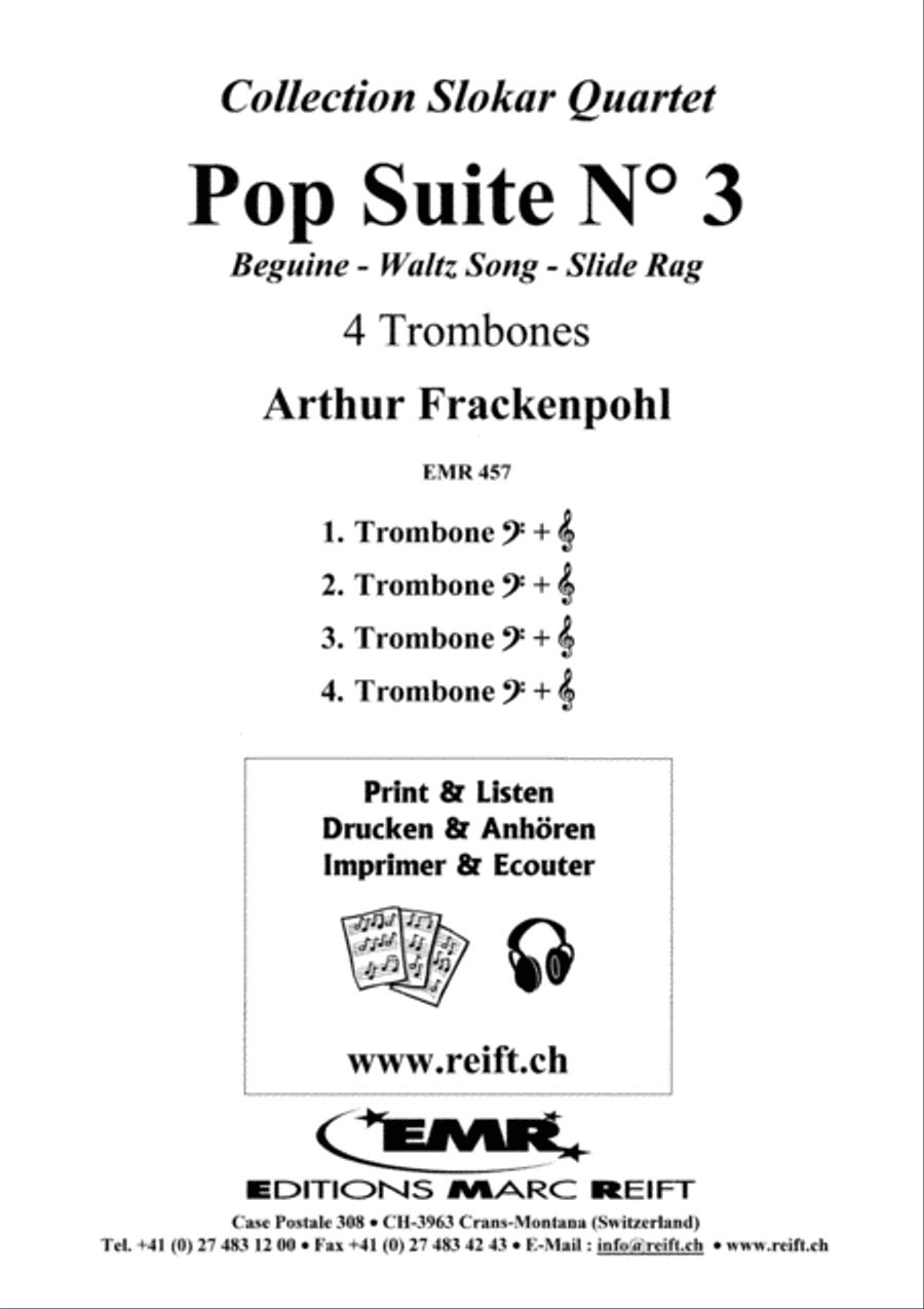 Pop Suite No. 3 Trombone Quartet scores gallery preview page 2