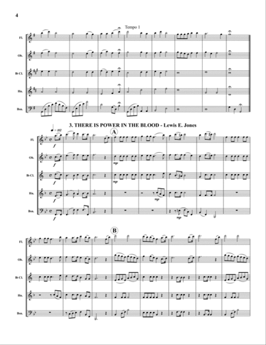 Hymn Suite #2 Hymn Suite #2 Woodwind Quintet scores gallery preview page 4