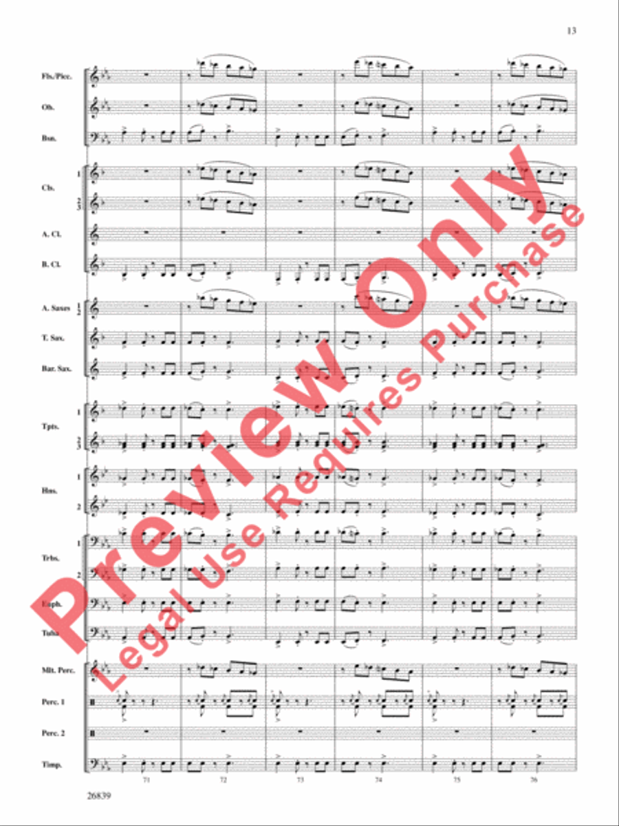 Flourish for Winds Concert Band scores gallery preview page 14